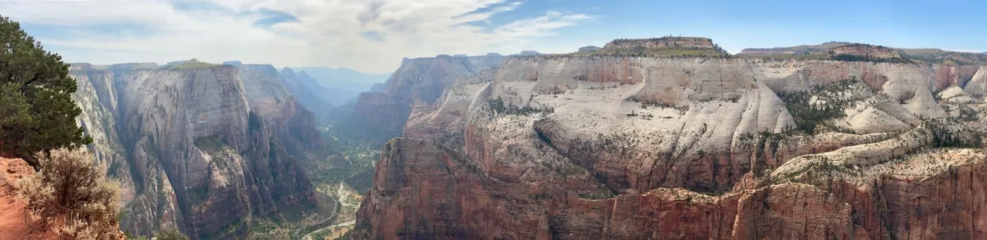 Panorama of Zion Canyon from the rim
